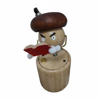 Acorn-Reading Character Natural Finish Room Decoration Cylindrical Base