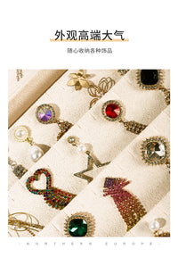 首饰盘绒布展示盘项链手链耳环耳钉戒指珠宝收纳看货托盘陈列展示