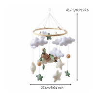 Felt Crib Mobile Developmental Cloud Crib Mobile Gender Neutral for Newborns