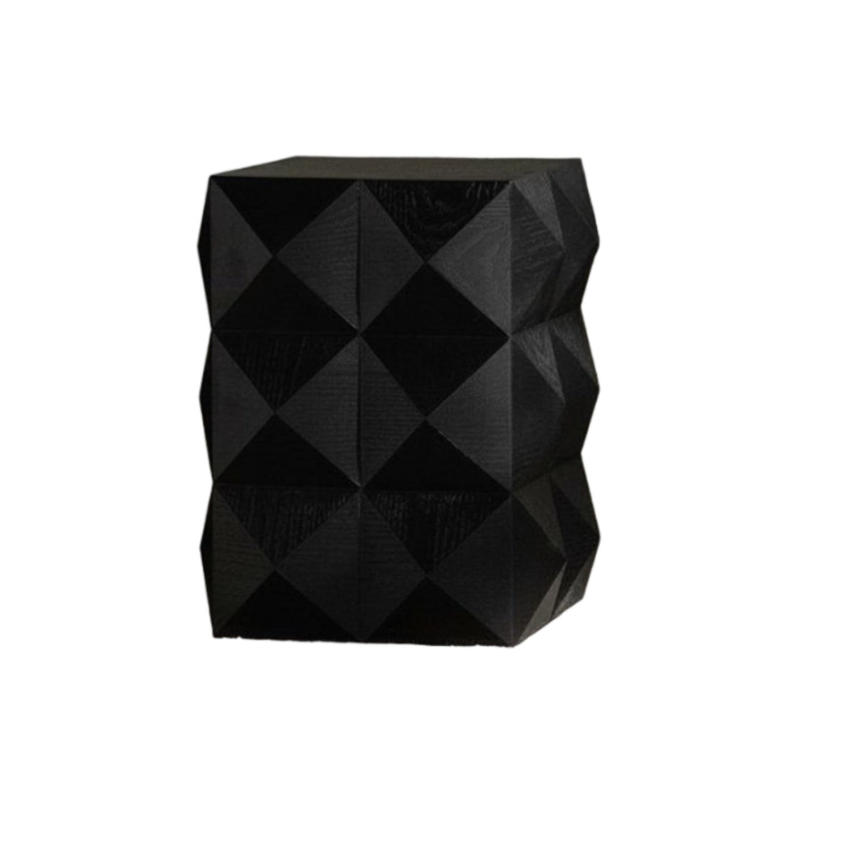 Distressed Cube Table Minimalist Aesthetic Tiered Side Table Easy Assembly