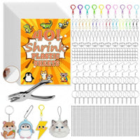 301 Pieces Great Gift Idea Shrink Plastic Sheet Kit DIY Shrink Art Film Kit Shrinkable Craft Paper Set for Crafters, Kids, Beginners, School Projects, Family Activities, Birthday Parties