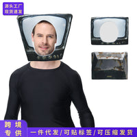 2026新品万圣节狂欢派对帽子欧美舞台电视道具帽海绵印花cos服饰