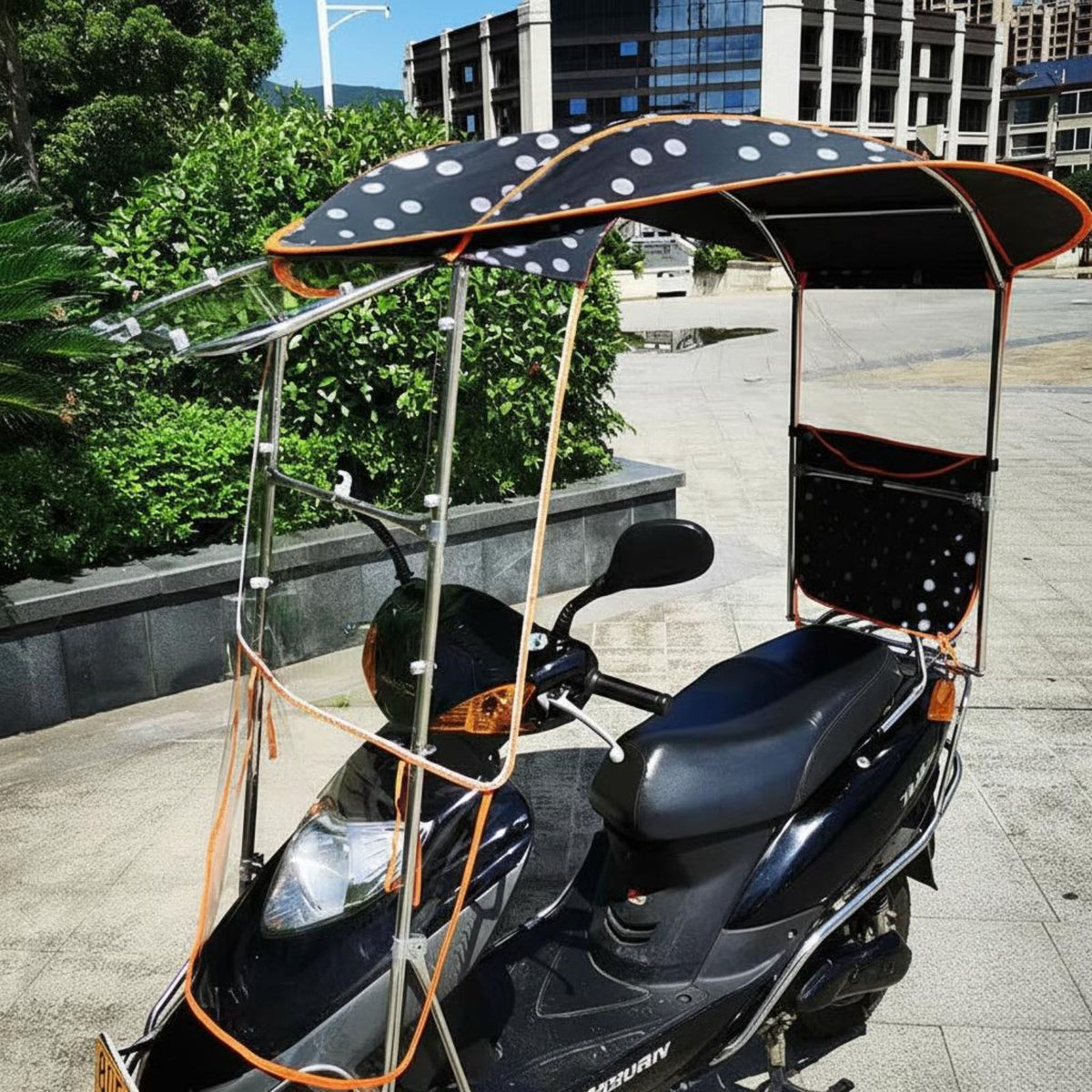 Electric Motorcycle Rain & Sun Shield, Stainless Steel