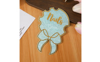 Acrylic Display Board with Gold Outline Glossy Nail Art Display for Manicurists