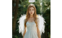 Angel Wing with Circlet Headband Lightweight Angel Wing with Circle Comfortable Accessory for Cosplayers