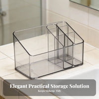 Clear Cosmetic Divider Tray Easy to Clean Divided Storage Tray flexible Design