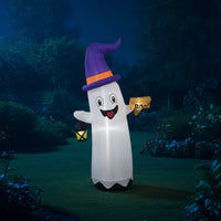 Inflatable specters with Witch Hat Weather-Resistant specters Inflatable with Lantern Yard Decoration for Porch