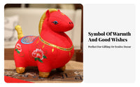Year of the Horse Plush Toy, Zodiac Horse Doll, Lucky Symbol, Kids Gift