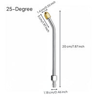 1/4 Inch Quick Connect Angled Pressure Washer Lance Easy Installation Curved Spray Nozzle Wand Stainless Steel Construction for Car Washing