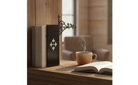 Decorative Shelf Divider with Bracket Ornate Bookshelf Divider Sturdy Bookend Bracket Space-Saving for Readers