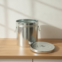 Thickened Vintage Iron Rice Storage Bin Sealed Container Large Capacity Moisture-proof Insect-proof Tea Barrel