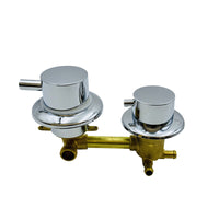Recessed Shower Mixer Valve with Copper Handwheel 304 Stainless Steel