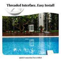 White Inlet Return Fitting Low-Profile Pool Inlet Fitting Heavy Duty Easy Installation