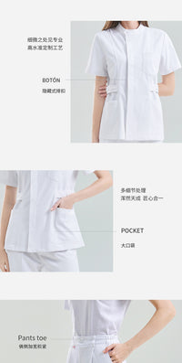 系存高端护士服女款夏季短袖美容院师长袖牙科口腔工作服分体套装