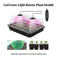 Plants Tray with Dome Transparent Lid Plants Starter Tray Kit Plant Sprouting Box for Home Gardeners, Beginners, Indoor, Balcony