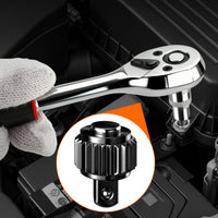 Industrial Socket Wrench Kit with Case Reversible Ratchet Wrench Set with Sockets Portable Ratchet Compatible for DIYers