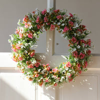 Cherry Blossom Wreath Long-Lasting Artificial Flower Wreath Great Gift