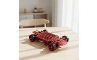 RC Car Chassis with Wheels Aluminum Alloy Drift Car Frame RC Chassis CNC-Machined Full Metal for Hobbyists, Bench-Top Projects