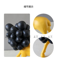 创意抽象泡泡狗树脂摆件样板房售楼部儿童房家居装饰软装工艺品