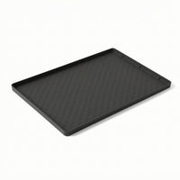 Silicone Tray Mat with Raised Rim Mess Control for Refrigerator