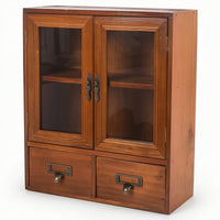 Desktop Cabinet Distressed Desk Organizer Compact for Vanity
