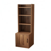 Storage Cabinet with Bookshelf Space-Saving Bookshelf with Cabinet Tall Bookcase with Door for Book Lovers