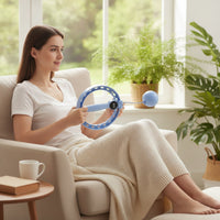 Compact Arm Exercise Device with Digital Display Portable Arm Workout Hoop with Tethered Ball Lightweight Exerciser Low-Impact for Office