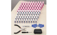 100 Pieces Tubeless Tire Plug Kit Installation Tools Vehicle Accessory Blue Gloves