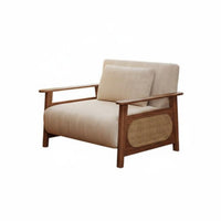 Transformable Armchair Bed Foldable Design Fold-Extendable Sleeper Chair Sturdy Wood Frame Minimalist Design