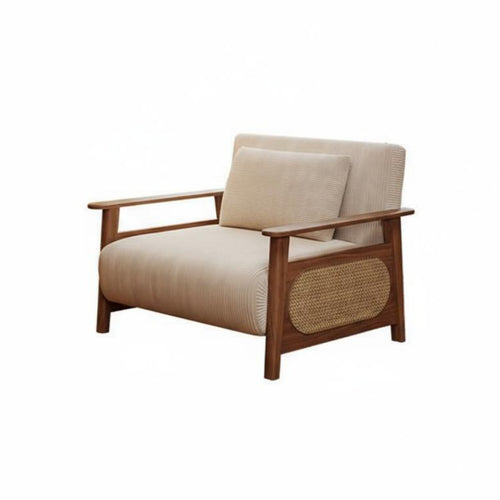 Transformable Armchair Bed Foldable Design Fold-Extendable Sleeper Chair Sturdy Wood Frame Minimalist Design