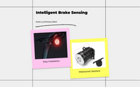 Brake-sensing COB LED bike light
