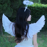 Halloween Children Adult Angel Wings Feather Wings Prop Stage Costume Accessory