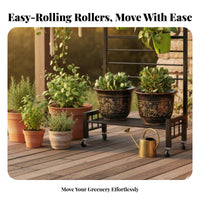 Mobile Trellis Planter Multi-Tier Design Climbing Plant Climbing Rack Rustresistant High Load-Bearing for Corner Space