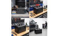 Tool Storage Box Portable Tool Box with Tray Divided Removable for Car Detailers, Workshop, Garage