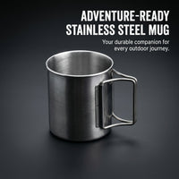 Foldable Coffee Cup Stainless Steel Travel Mug, Outdoor Camping Mug for Hot Drin #variant:350L