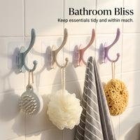 Bedroom and Closet Single Hook for Students and Home Storage, Removable Utility with Strong Sticky Backing for Walls