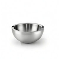 Stainless Steel Salad Bowl Brushed Metal Double-Layer Bowl for Kitchen, Dining Table