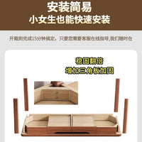 全实木窄书桌 40/50宽中小学生写字桌小户型家用电脑桌简约办公桌