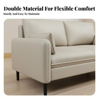 Linear 3-Seater Sofa Modern Design Living Room Furniture Soft Upholstery Easy to Clean for Families, Small Areas, Deactivatedice