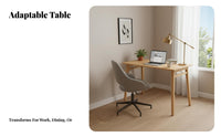Foldable Design foldable Leg Desk Space-Saving foldable Desk Multi-Functional Study Table Portable for Students, Apartment Dwellers, Remote Workers, Dining Area, Small Spaces, Dorm Room, Bedroom