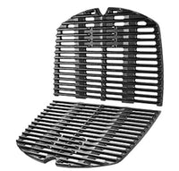 Cast Iron Grill Grate and Griddle Set for Weber Q100 Q1000 Q1200 (2 Pieces)