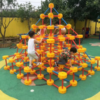 Outdoor Climbing Frame with Slide, Play Tower for the Garden, 240 Pieces, Modular Play Equipment for Ages 3-6