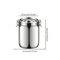 Airtight Stainless Steel Canister Cylindrical Metal Jar Easy to Clean