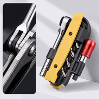 Compact Cycle Repair Tool Kit Foldable Bike Tool Kit with Ratchet Multi-Functional Portable for Cyclists, Riders, Roadside, Workshop