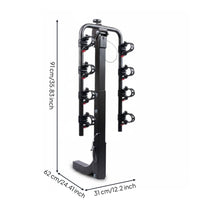 Rear Hitch Bike Rack Foldable Vehicle Cargo Gear Heavy-Duty Steel