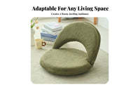 Japanese type Foldable rearrest Lounger Space-Saving Adjustable rearrest Lounger High-Resilience Foam woven-mat Seat Removable cleanable Cover for Children, Students, Meditators, Dorm Room, Bay window nook, Bedroom, Balcony