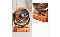 Compact Cordless Fan Adjustable Speeds Portable Fan with Digital Display Quiet 360° Tilt for Campers, Camping