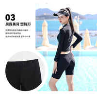 分体游泳衣女专业潜水服全身防晒速干长袖长裤大码浮潜少女冲浪服