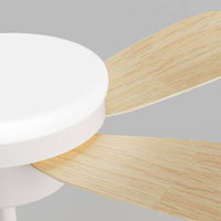 Round Ceiling Fan Light LED Ceiling Fan Light Hanging Rod Mount for Study