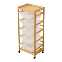 5-Tier Storage Cart with Removable Bins Compact Furniture Versatile for Bedroom